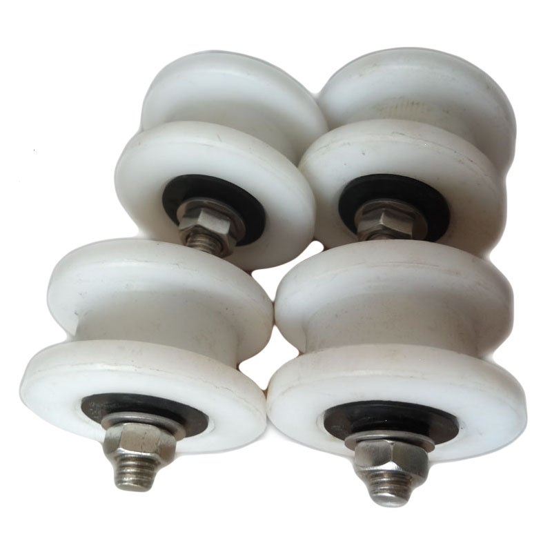 不锈钢大门院墙移门推拉门阿斯卡利平槽凹槽滑轮工字钢轨道轮尼龙轨道