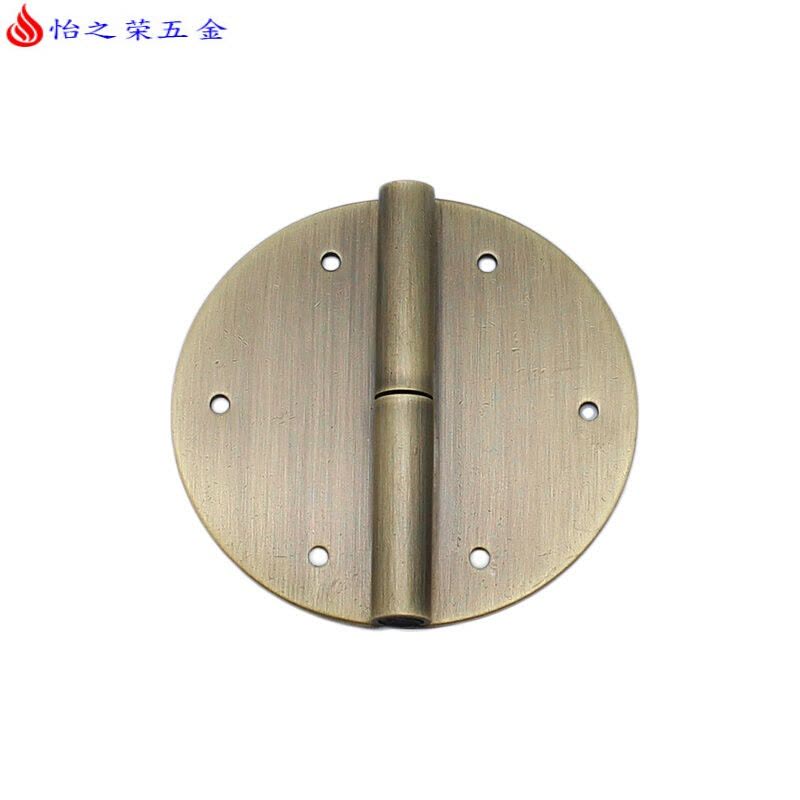 中式柜纯铜圆合页书柜顶箱柜明装圆铰链铜钉固定合页5cm-10cm 5cm【铜色】 单个价格 6cm【古铜色】图片