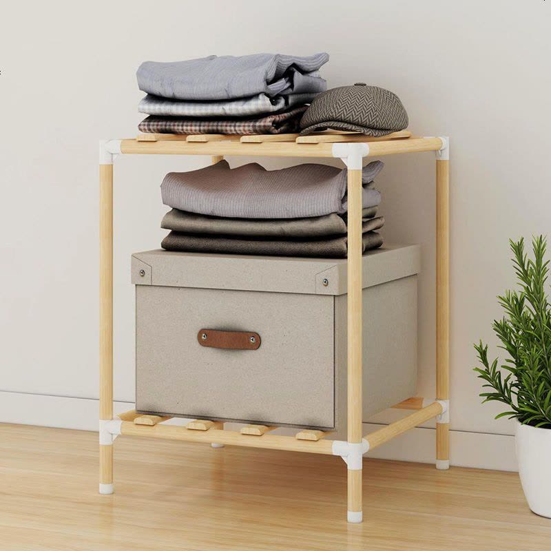 简易衣柜衣帽架实木多功能落地挂衣架卧室置物架衣服收纳柜子 Y1衣帽架图片