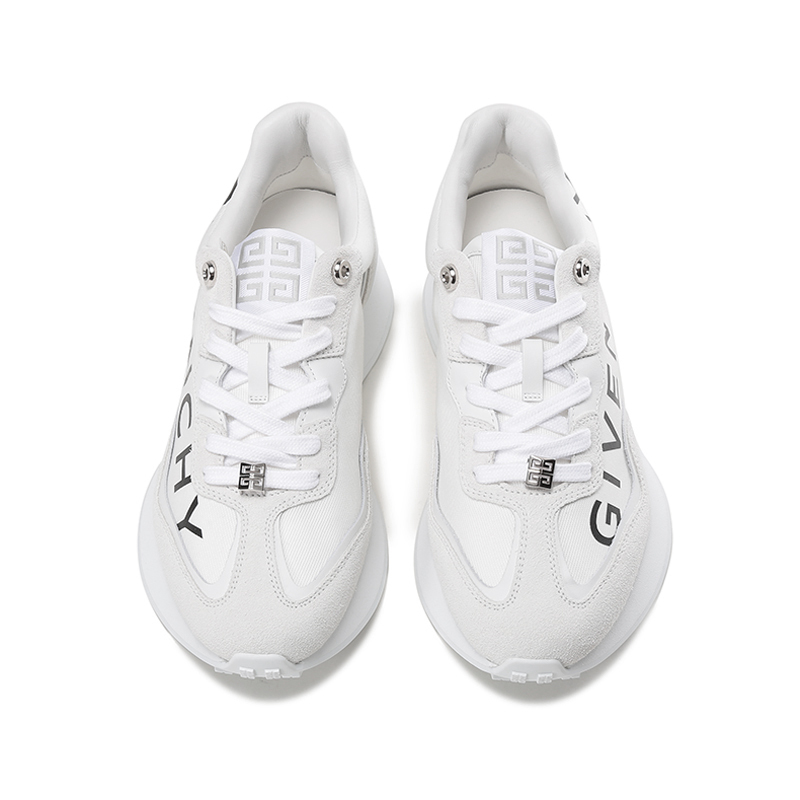 纪梵希givenchy女士织物配皮系带休闲运动鞋厚底鞋be002ue1gx
