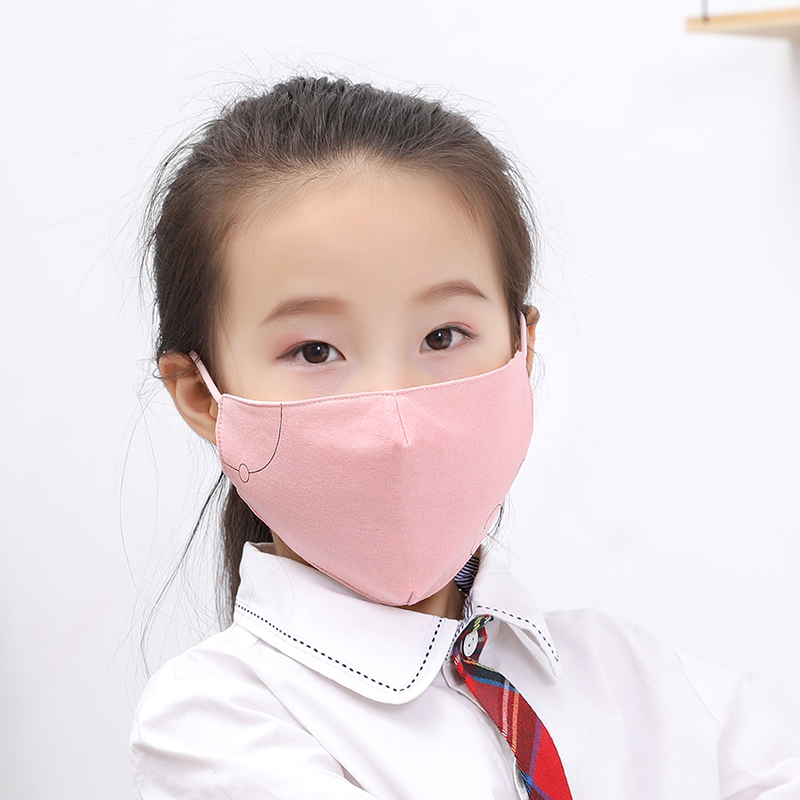 儿童口罩3个纯棉防雾霾可水洗男童女童小孩专用秋冬防尘婴儿口罩