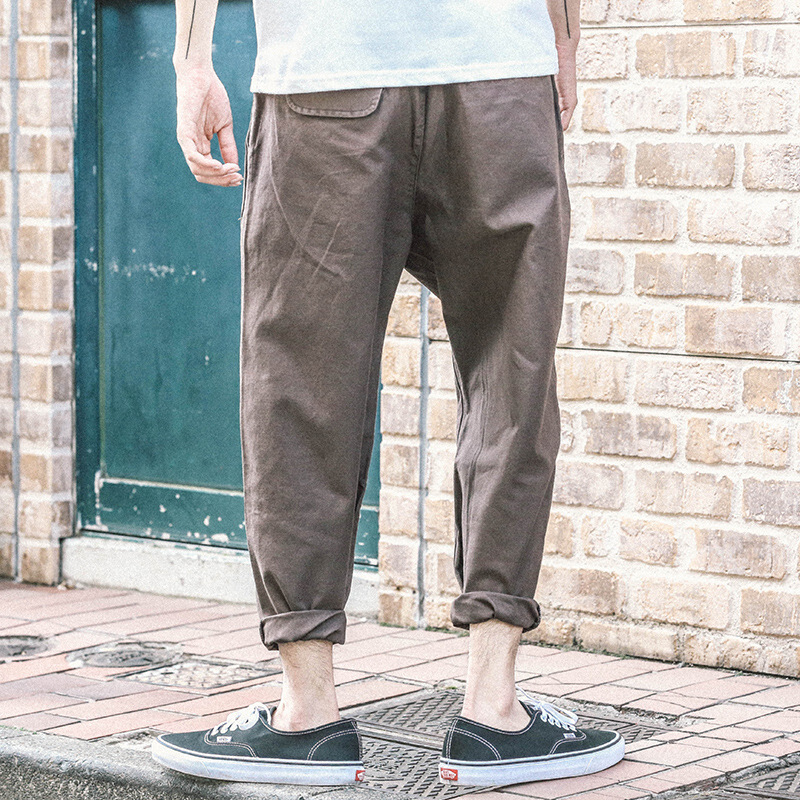 东京衣柜男装夏季新款韩版潮流公祖航休闲裤宽松男士百搭九分裤男