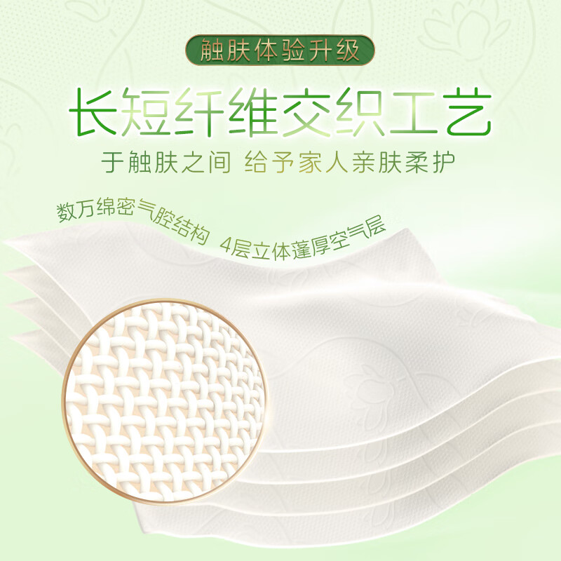 清风 棉柔抽纸餐巾纸 4层80抽*2包 BR12XSG24E1高清大图