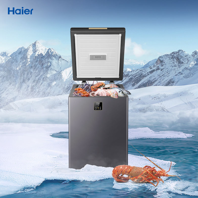 海尔(haier) bc/bd-100ghepg 100升卧式冰柜冷柜小冰箱 减霜80% pcm