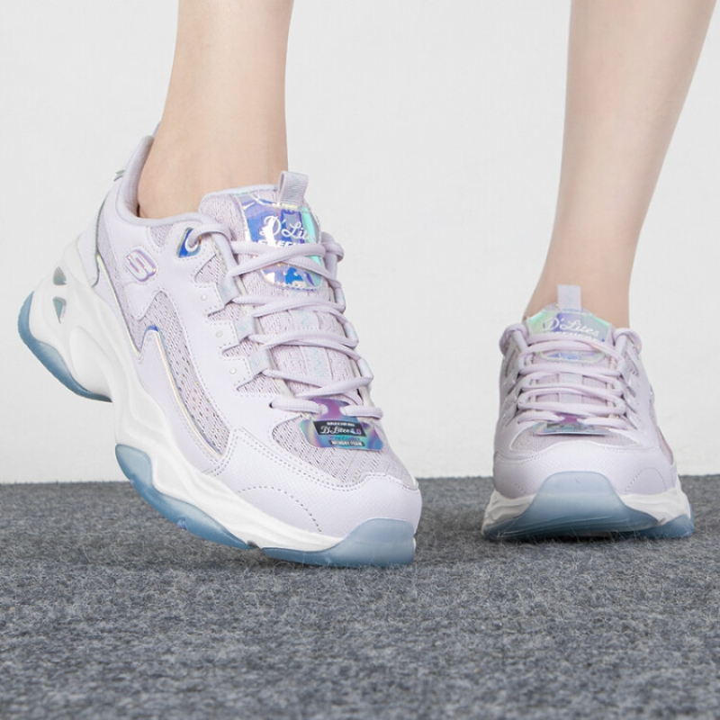 斯凯奇(skechers)女鞋2023夏季新款运动鞋透气休闲老爹鞋果冻底四代