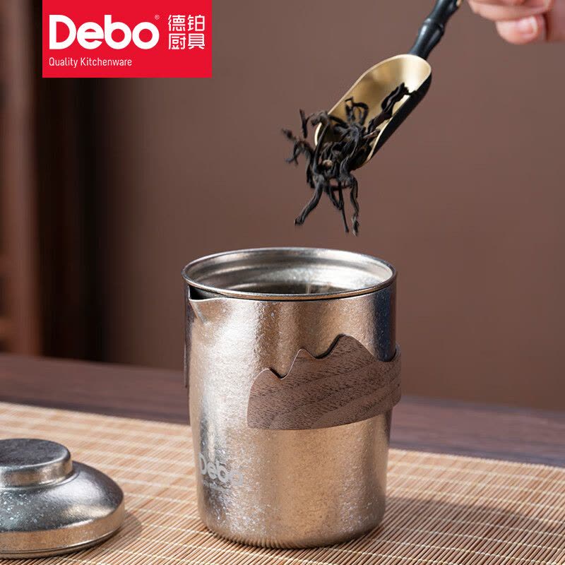 德铂(Debo)奥苏纳纯钛茶壶套装旅行茶具套装户外功夫茶杯具便携手提包一壶三杯DEP-DS416图片