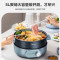 美的(Midea)电火锅5L大容量 分体式1800W速沸3档火力调节家用多功能电煮锅不沾内胆MC-DHE2851