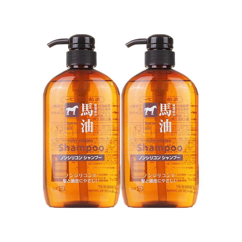 日本kumano熊野油脂马油无硅油洗发水600ml控油去屑止痒护发视频