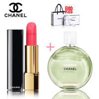 香奈儿（Chanel）口红女士唇膏 炫亮系列 哑光丝绒 43#号珊瑚红+清新邂逅淡香水 50ml 套装