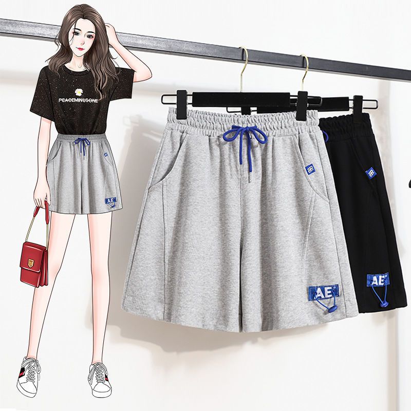CACHE CACHE夏季新款抽绳系带短裤2022年休闲运动裤百搭个性ins潮
