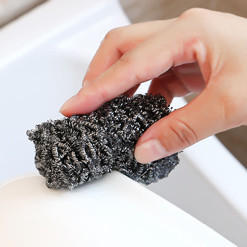 禧天龙(Citylong)金属钢丝球不锈钢清洁球6只装 去油污去垢高清大图