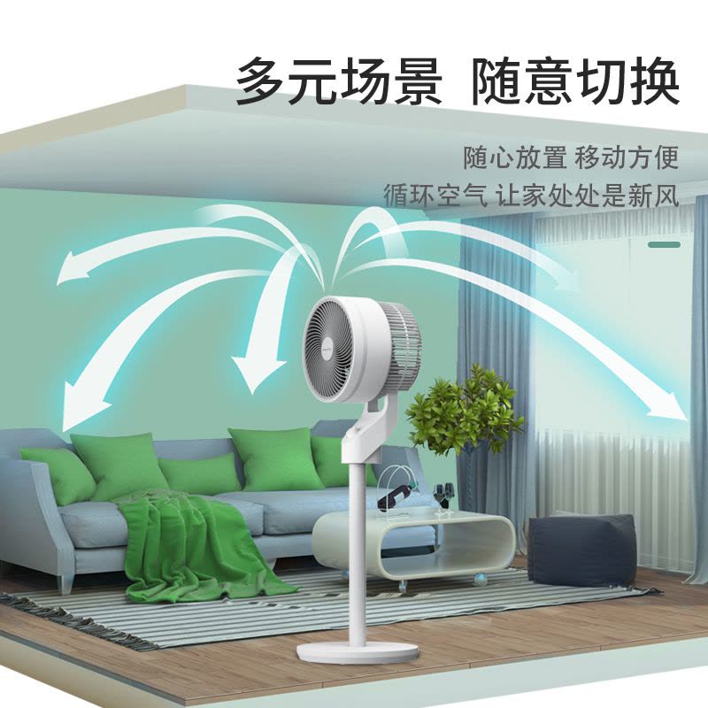 海尔(Haier) 空气循环扇立式摇头风扇 学生大风量宿舍客厅卧室轻音落地扇 循环空气机械款 HFX-LJ2021图片
