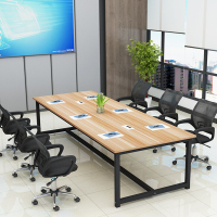 绵冠会议桌简易钢架桌员工桌长条桌 会议桌2400*1200*750