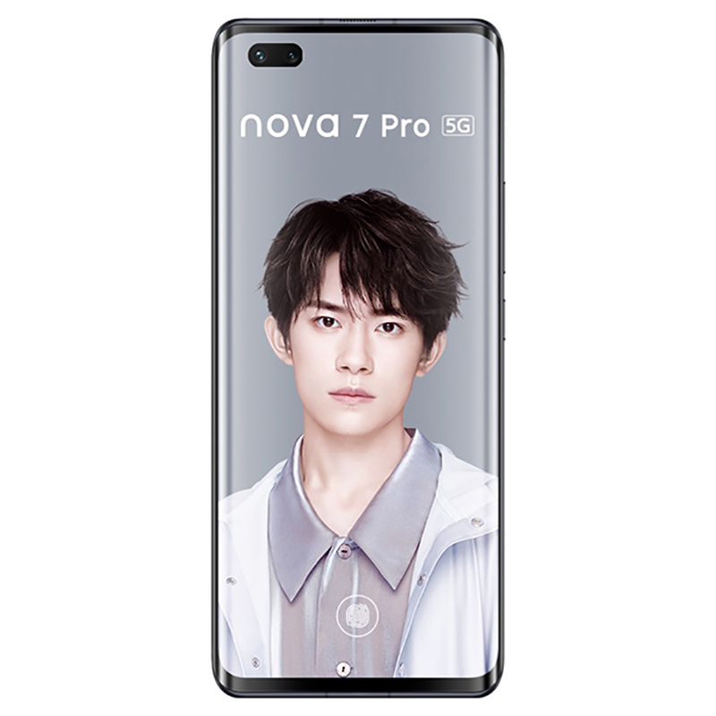 [二手8成新]华为nova7 Pro 亮黑8G+128G全网通安卓6.57英寸曲面屏麒麟985双卡拍照娱乐备用 5G手机高清大图