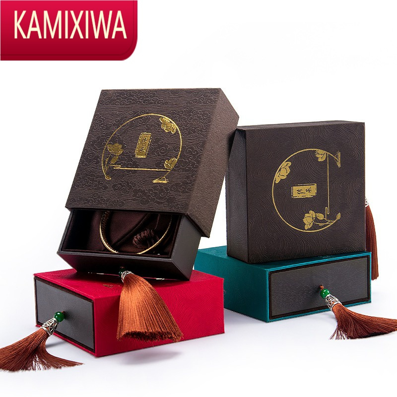 kamixiwa古法金珠宝首饰手镯包装盒玉器手串文玩礼品收藏盒子复古定制