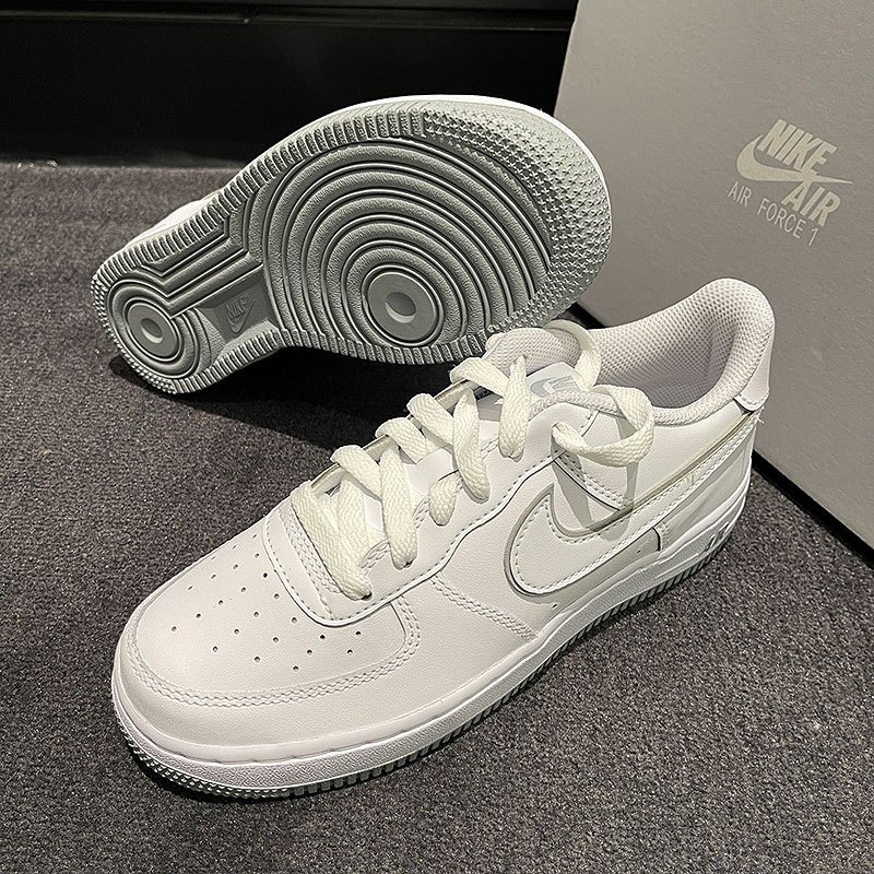 新款af1nikeairforce1af1gs空军一号休闲板鞋白灰dx5805100
