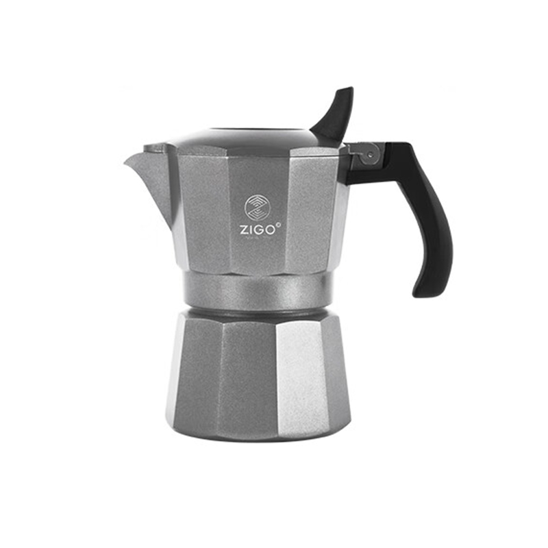 ZIGO 双阀2杯摩卡壶 玄铁灰