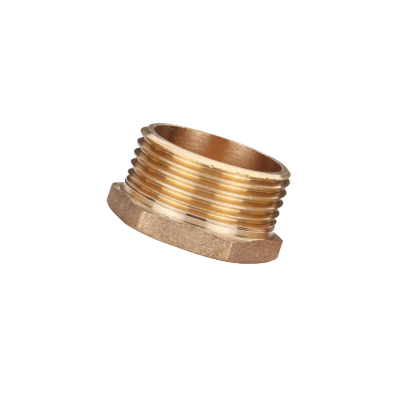 南方卫通 全铜加厚内外丝堵头 管帽 内外丝闷头 丝堵 管堵6分外丝高清大图