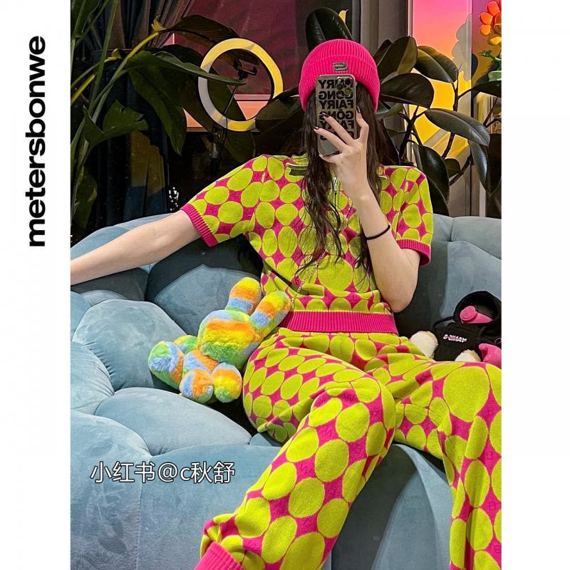 [2件2折价:79]美特斯邦威短袖毛针织衫女夏季新款拉链领口立领女上衣图片