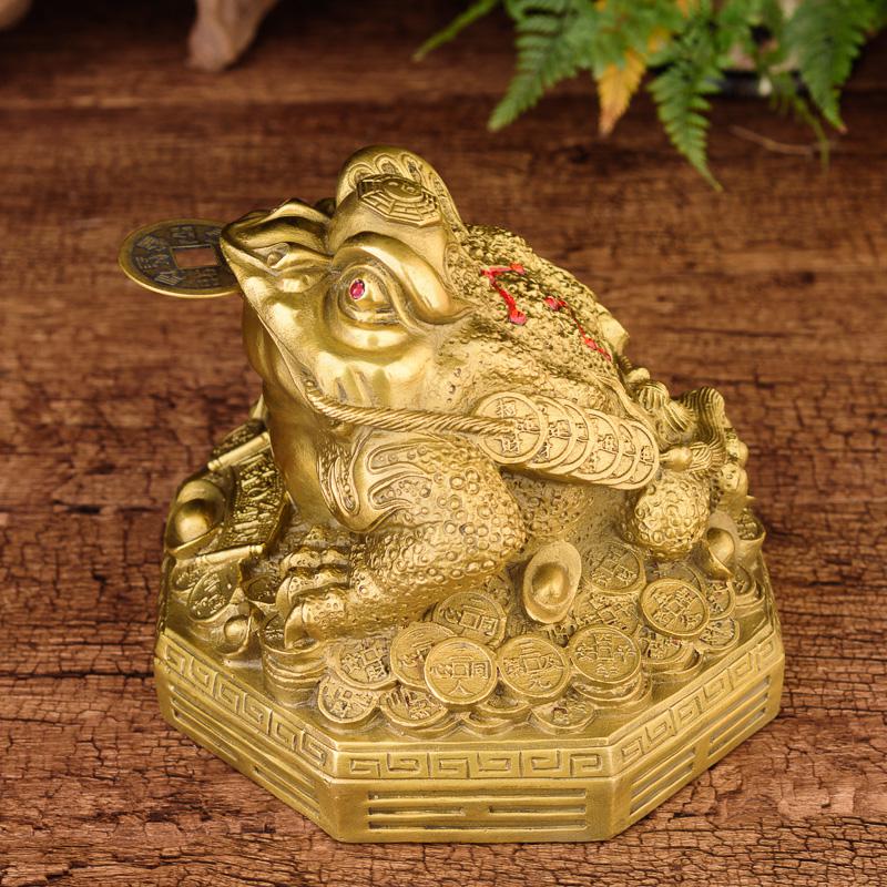 家柏饰(CORATED)蟾蜍 八卦金蟾摆件铜店铺收银台摆设开业礼品高清大图