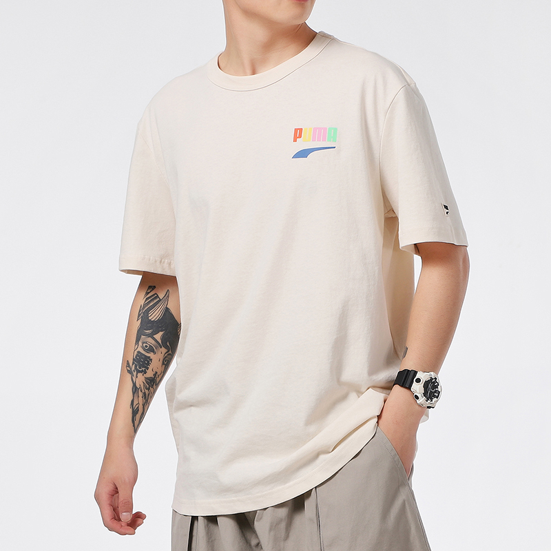 PUMA彪马短袖T恤男2021夏季新款透气跑步休闲运动上衣531335