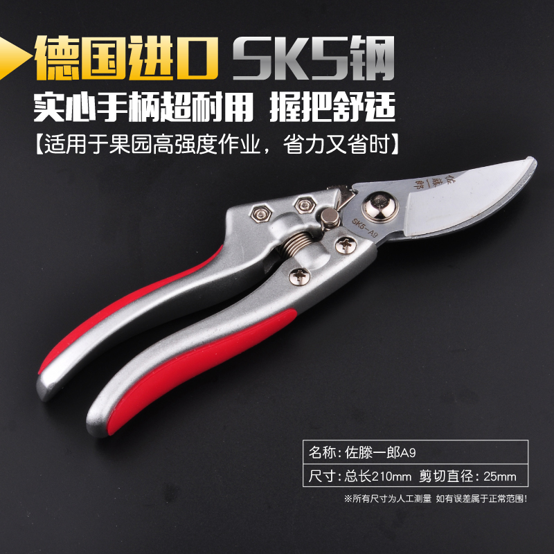 果树剪刀树枝修枝剪园艺剪修花工具疏果修果树果园园林修剪粗枝剪 土豪金整枝剪