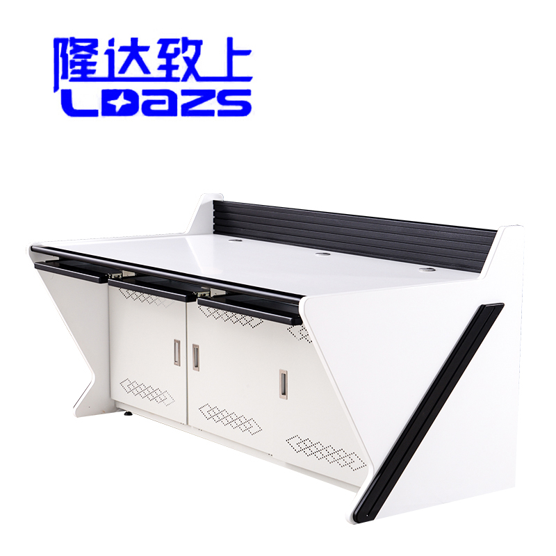 隆达致上LD117-3监控操作台机柜三联监控室中心机房操作台控制台安防监控台电脑调度台监控设备柜定制做