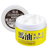 LoShi日本北海道马油保湿滋润面霜220g 保湿补水睡眠亮肤平衡油脂净透亮肤男女士护肤品 日本进口