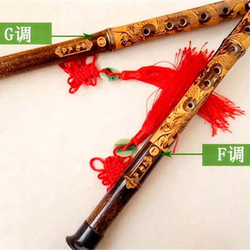 手工精制紫竹巴乌雕龙竖吹巴乌g调f调两节可拆(巴乌