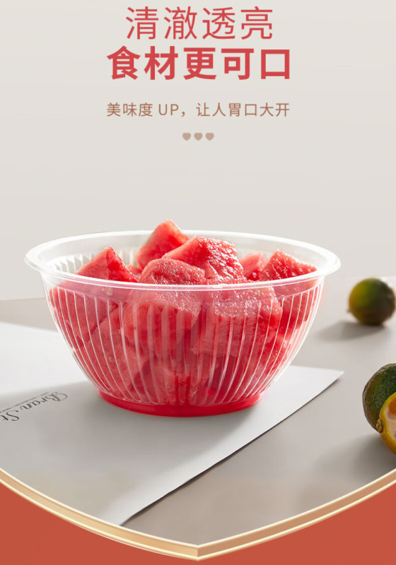 新鲜生活 美式 打包碗(圆形)*3包SH-7336-3 BJDT高清大图