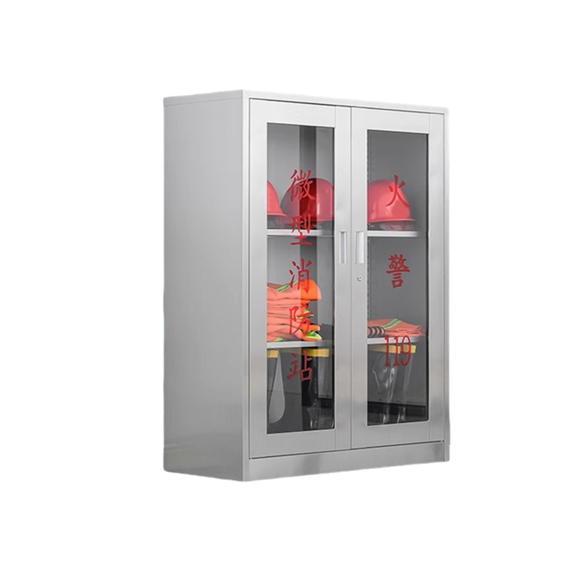 迅迈 201不锈钢消防柜 灭火器材存放柜 微型消防站 40*90*120cm 单位;台高清大图