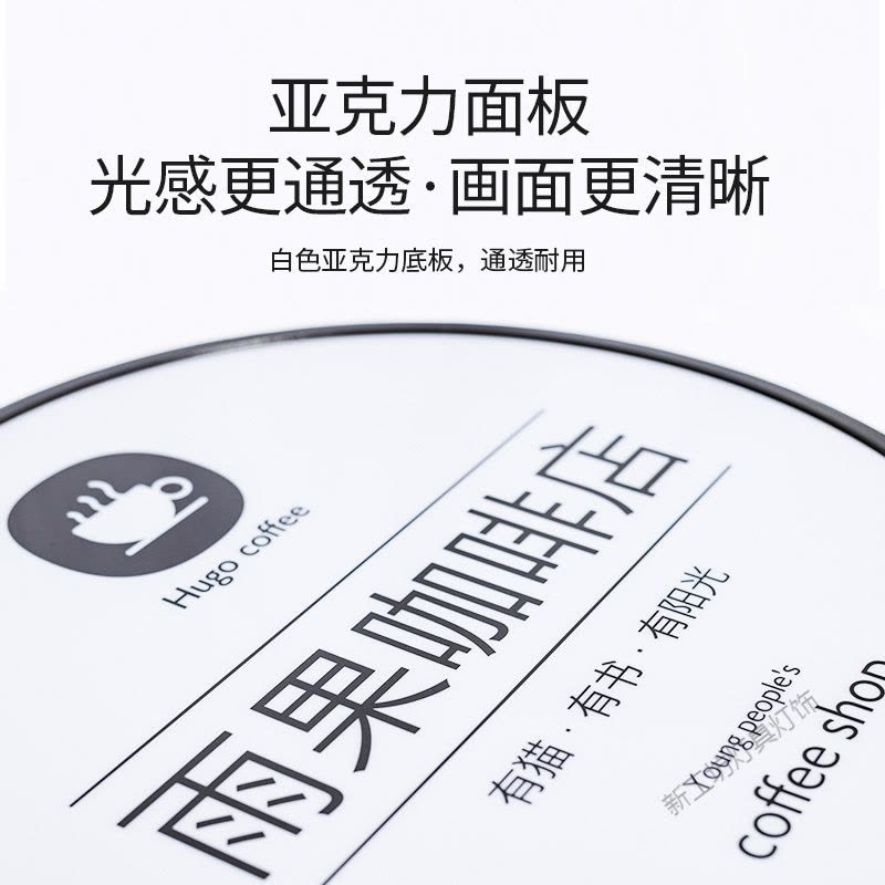 苏宁放心购 圆形led吸塑灯箱挂墙式双面广告牌定做户外店铺侧招牌悬挂小灯牌图片