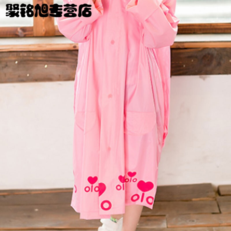 儿童雨衣女童男童幼儿园宝宝雨衣充气帽檐书包位儿童雨披男简约