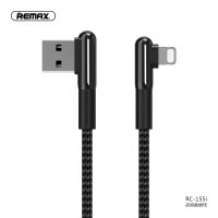REMAX 战琅Apple 苹果数据线 弯头游戏充电线iPhone xs 8P手机通用 黑色