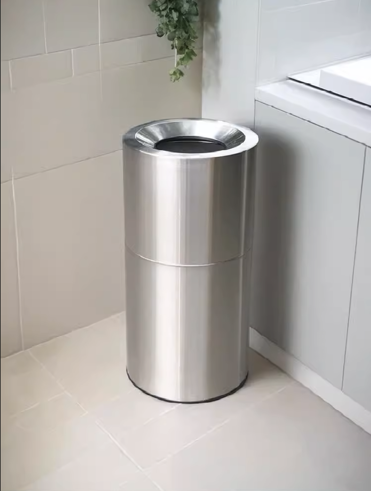 德力彩 不锈钢垃圾桶 直径380mm*高770mm 个高清大图