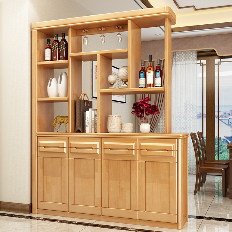 寻木匠新中式厅柜进隔断酒柜实木间厅柜客厅屏风玄关柜双面鞋柜