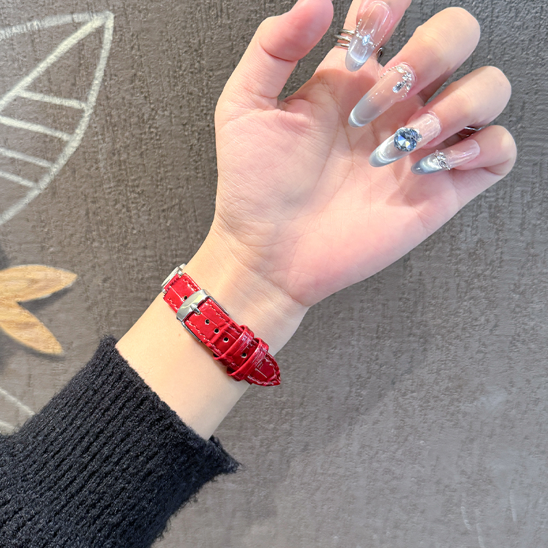 精致爱心适用小米手环9手表带竹节纹小米手环10表保护套镶钻3139B高清大图