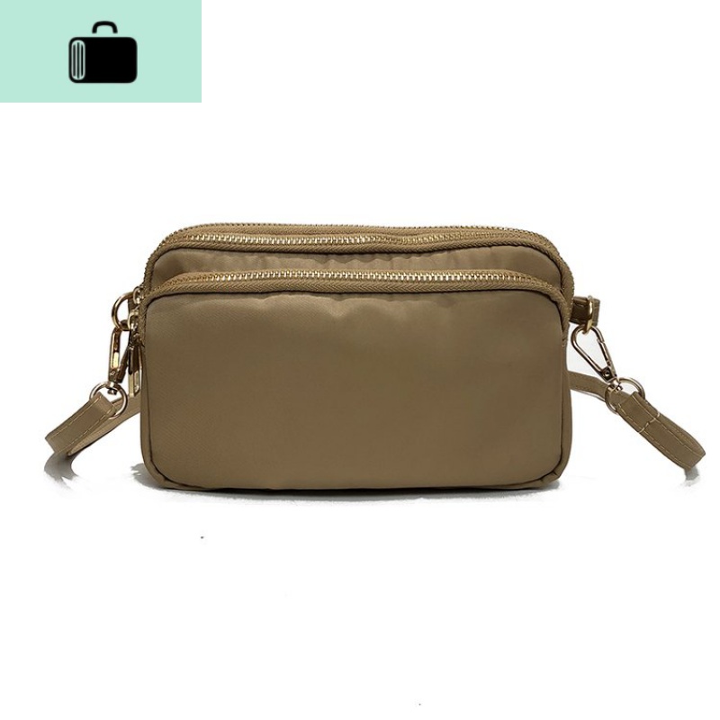 honey蹦迪包女尼龙百搭单肩斜挎包新款夏天迷你小包包手机零钱包NEWLAKE 深卡其布色