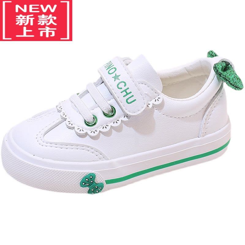 可莉允2022春季新款女童小白鞋儿童运动鞋小女孩公主板鞋宝宝白色休闲鞋运动休闲鞋图片