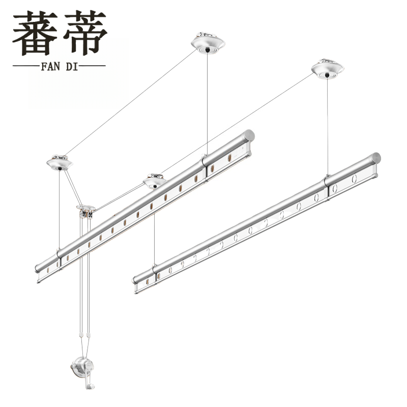 蕃蒂 晾衣杆1.5米可升降 个