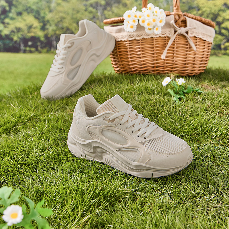 云舒5丨361°运动鞋女新款网面透气轻便厚底老爹鞋休闲鞋子女鞋高清大图