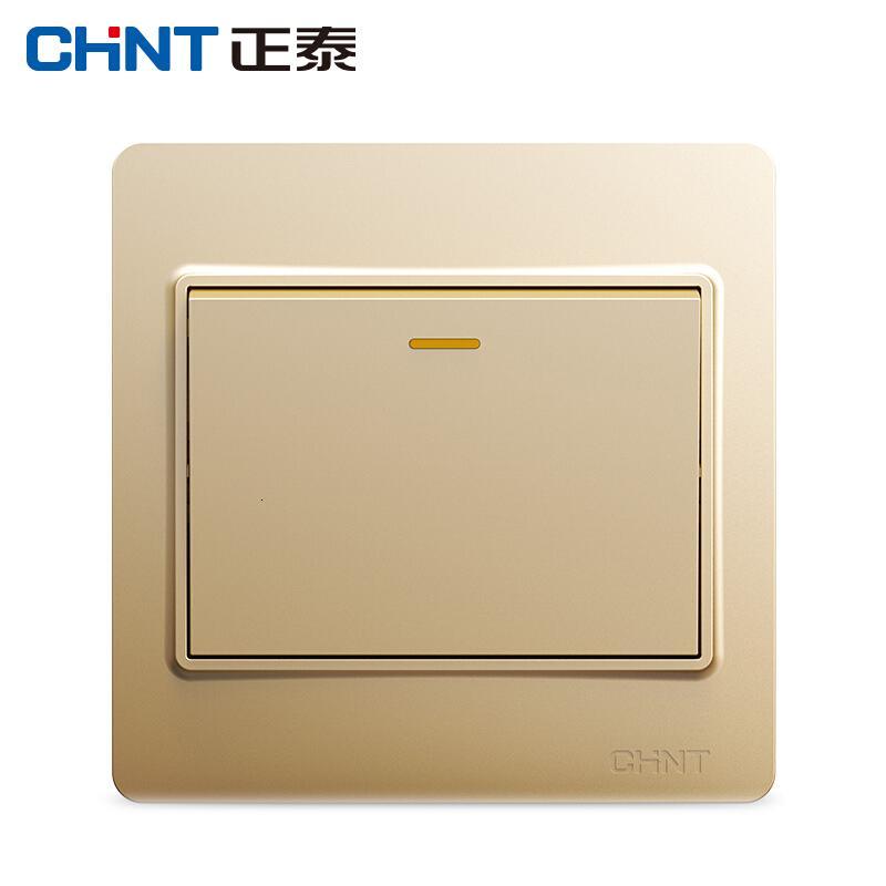 正泰（CHNT） NEW7i开关插座/香槟金/一开单控