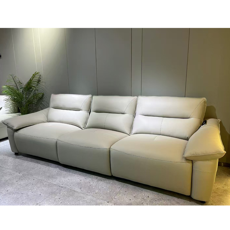 科朔真皮沙发现代简约长沙发电动沙发工厂展厅实拍网红沙发F615高清大图