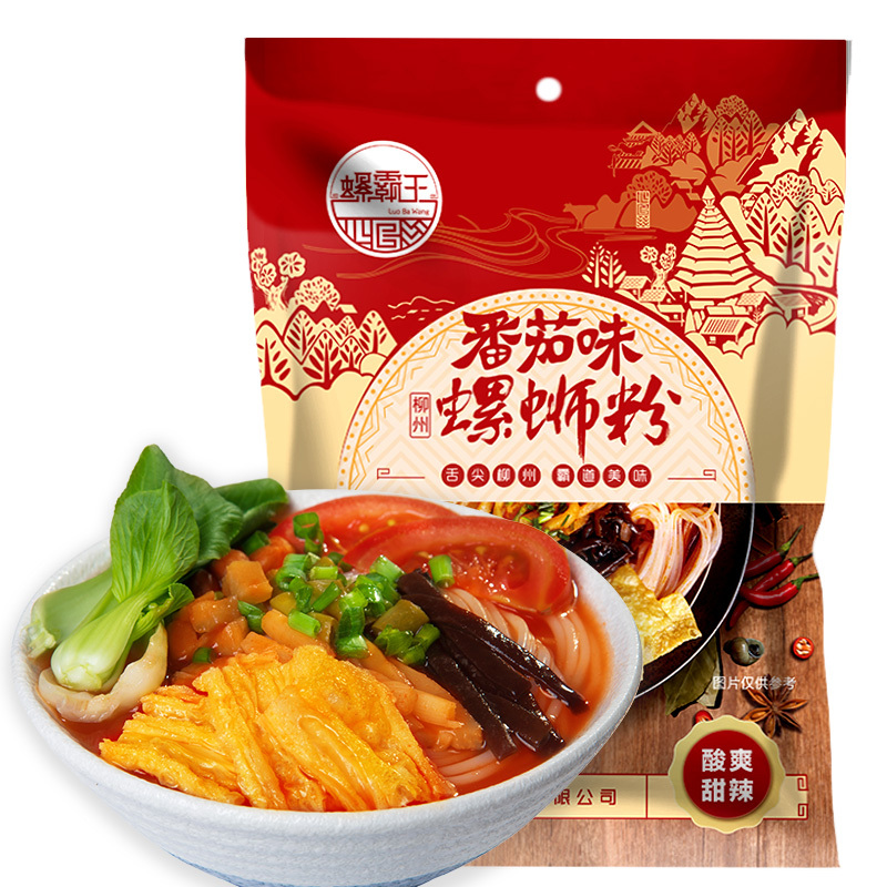 螺霸王 番茄味螺蛳粉(水煮型)酸爽甜 广西柳州特产 方便面米线粉丝306g