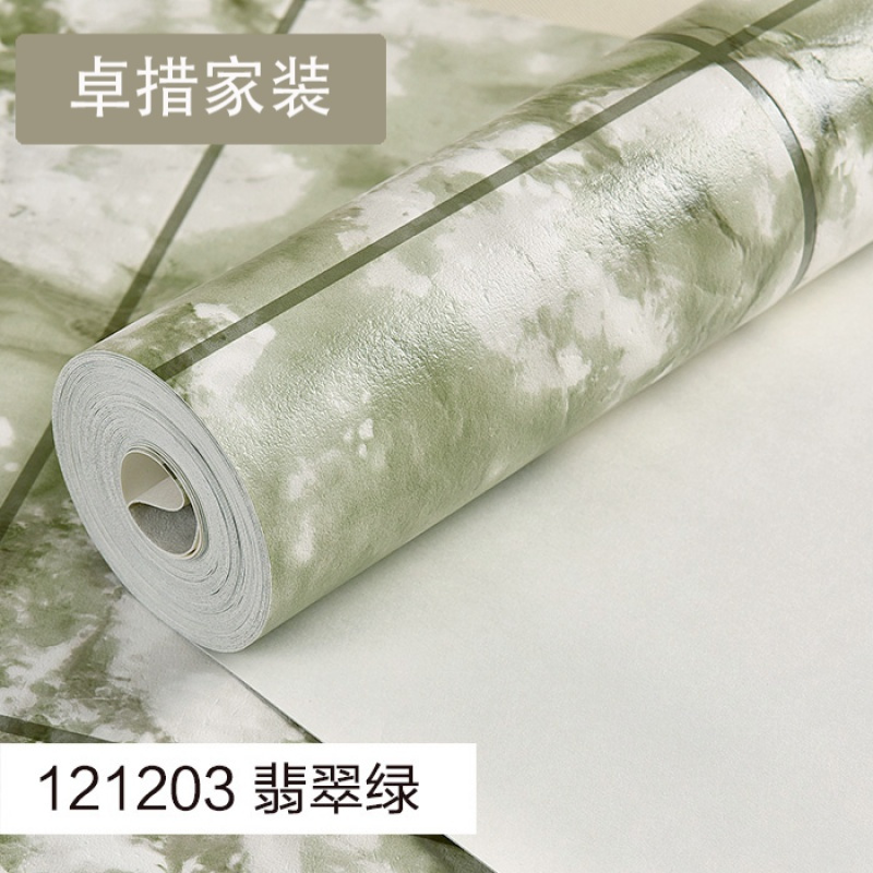 现代仿大理石瓷砖格子条纹墙纸 3D影视墙 卧室客厅电视背景墙壁纸壹德壹