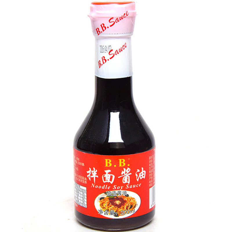 BB拌面酱油瓶装200ml 调味品酱油生抽 调味佐餐拌面酿造酱油
