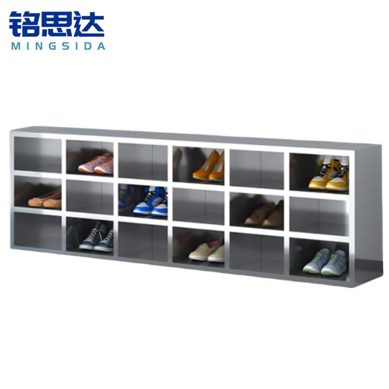 铭思达不锈钢鞋柜单面18格个高清大图
