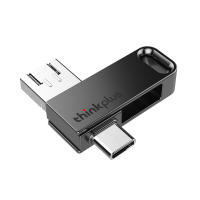 联想（thinkplus）USB3.0 三合一U盘 可接Typc-C 三接口设计 手机电脑两用 MU100深灰色 64G