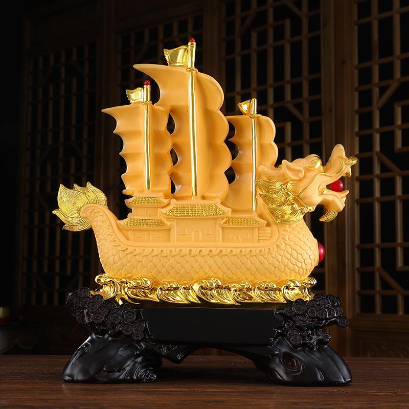 美帮汇一帆风顺摆件龙船大号开业礼品办公室桌电视酒柜装饰摆设乔迁高清大图