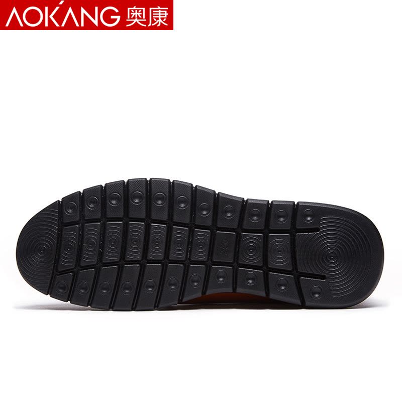 奥康(AOKANG)皮鞋商务休闲鞋男士低帮休闲皮鞋透气系带男鞋图片